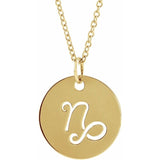 Zodiac Disc 16-18" Necklace
