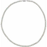 14K White Gold Grey Cultured Freshwater Pearl Necklace